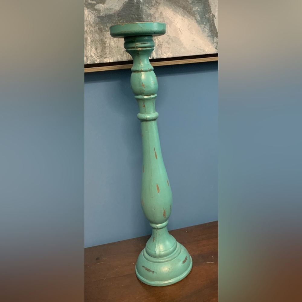 Elegant Turquoise Candle Holder - Picture 2 of 8